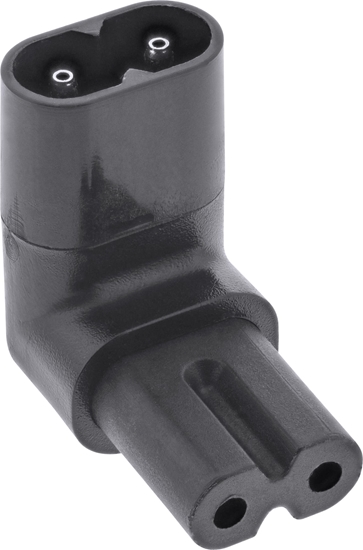 Изображение InLine InLine® Power supply adapter IEC 60320 C8 / C7, up/down angled 2-pin