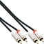 Изображение InLine InLine® Slim Audio cable 2x RCA M/M, Stereo, 1m