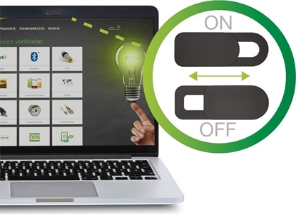 Picture of InLine Zakrywacz InLine do kamery internetowej w laptopie - czarny - 2 sztuki