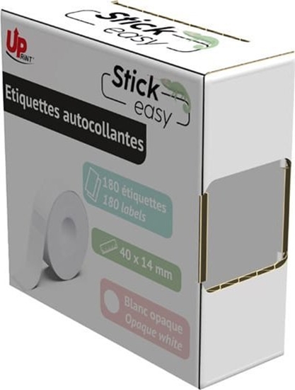 Picture of Inne UPrint etykiety 14mmx40mm, biae, 180 etykiety, UP21 180 WHITE, do drukarek StickEasy