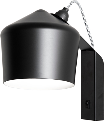 Attēls no Innolux Pasila wall lamp, fixed switch, black, E27