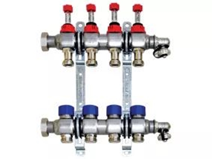 Attēls no INOX grīdu kolektors 1'', ar plūstmas mēr. 12-izv 