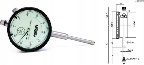 Picture of Insize CZUJNIK ZEGAROWY 30/0.01