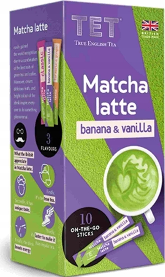 Picture of Instant tea drink True English Tea Matcha Latte Banana & Vanilla, 10 pcs.