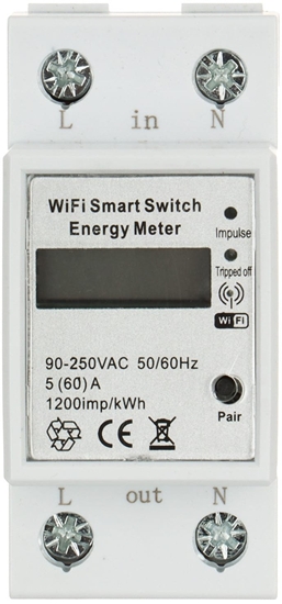 Picture of INTELIGENTNY LICZNIK ENERGII ELEKTRYCZNEJ ATLO-LE1-TUYA Wi-Fi, Tuya Smart