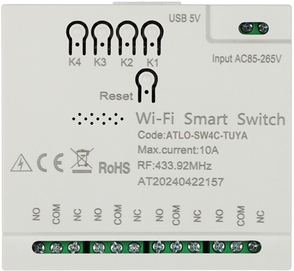 Изображение INTELIGENTNY PRZECZNIK ATLO-SW4C-TUYA Wi-Fi, Tuya Smart