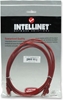 Picture of Intellinet Network Patch Cable, Cat6, 3m, Red, CCA, U/UTP, PVC, RJ45, Gold Plated Contacts, Snagless, Booted, Lifetime Warranty, Polybag