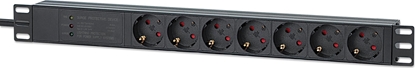 Изображение Intellinet Network Solutions INTELLINET Steckdosenleiste 7fach 2m Kabel 1HE Überspannung