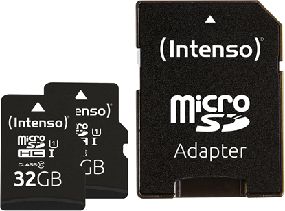 Picture of Intenso microSD Card UHS-I 32GB SDHC Premium double pack
