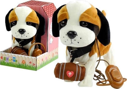 Attēls no Interaktywny Piesek Bernardyn Na Smyczy + Buda LEAN Toys