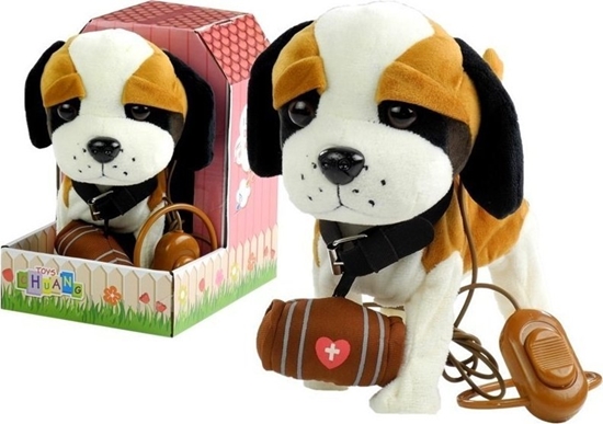 Picture of Interaktywny Piesek Bernardyn Na Smyczy + Buda LEAN Toys