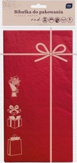 Picture of Interdruk Bibuka do pakowania 50x70cm 5 arkuszy czerwona