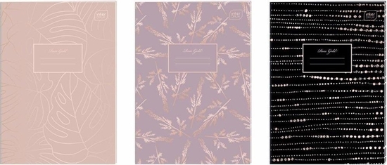 Picture of Interdruk Zeszyt A4/60K kratka Metallic rose gold (5szt)