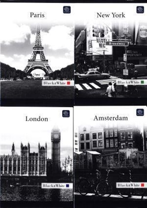 Attēls no Interdruk Zeszyt A5/60 kartek w kratk Black&White 215