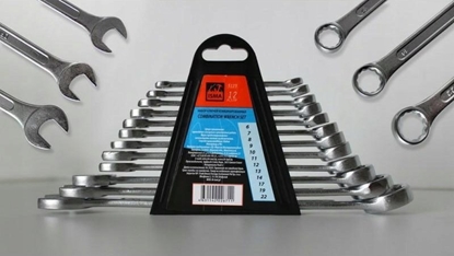 Attēls no Isma Klucze pasko-oczkowe 12 el. (6,7,8,9, 10,11,12,13,14,17,19,22mm)