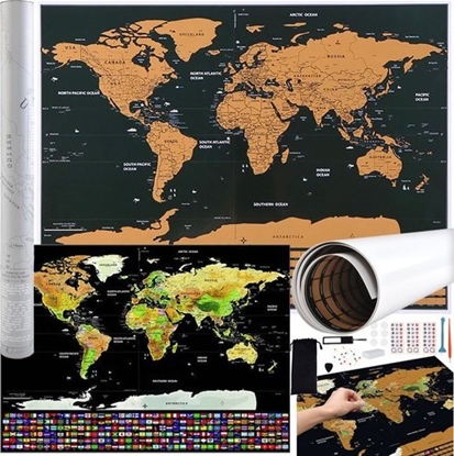 Picture of Iso Trade Mapa wiata - zdrapka z flagami + akcesoria 23442