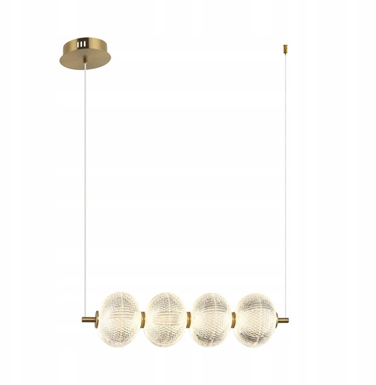 Picture of Italux Lazie PND-29038-4-GD lampa wiszca zwis 1x19W LED 3000K 1400 lm mosidz/transparentna