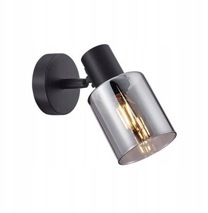 Attēls no Italux Santia SPL-65342-1-BK-SG kinkiet lampa cienna 1x40W E14 dymiony/czarny