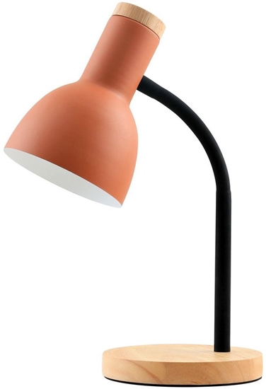 Picture of Italux Senza TB-37263-OG lampa biurkowa lampka 1x5W E27 drewno/pomaraczowa