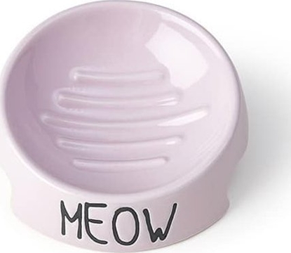 Picture of I-TEC PetRageous Meow 5" inverted bowl pink