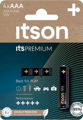 Attēls no itson itsPREMIUM battery Alkaline LR03IPR/4CP