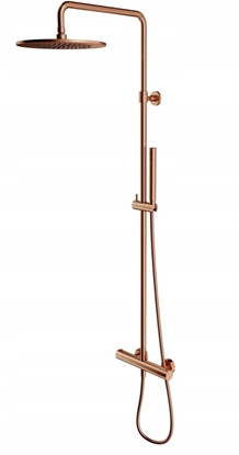 Изображение Y termostatyczny system prysznicowy natynkow; mied szczotkowana