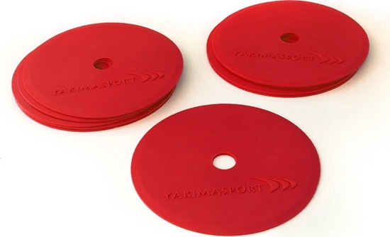 Picture of YakimaSport Znaczniki pola paskie (maty znakujce) - zestaw 10 szt. czerwone