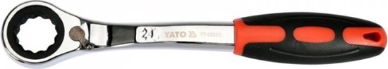 Picture of Yato `Klucz oczkowy odgity z grzechotk 24mm, CRV, 42-48 HRC, 72T