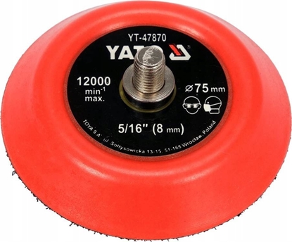 Picture of Yato YATO DYSK / TALERZ POLERSKI Z RZEPEM  75mm  5/16"