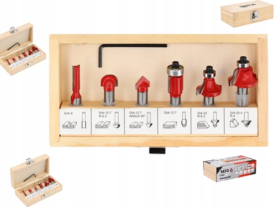 Picture of Yato YT.WID.CUTTERS FOR WOOD.FI 8mm set. 6 pcs.