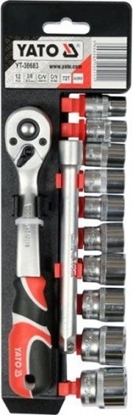Attēls no Yato Komplet nasadek z akcesoriami 3/8", 12CZ Yato