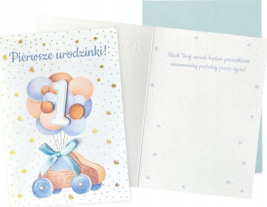 Picture of Yeku Karnet B6 Urodziny Roczek (autko)