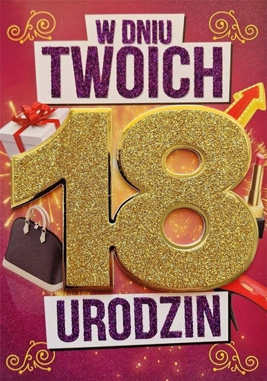 Picture of Yeku Karnet Urodziny 18 damskie