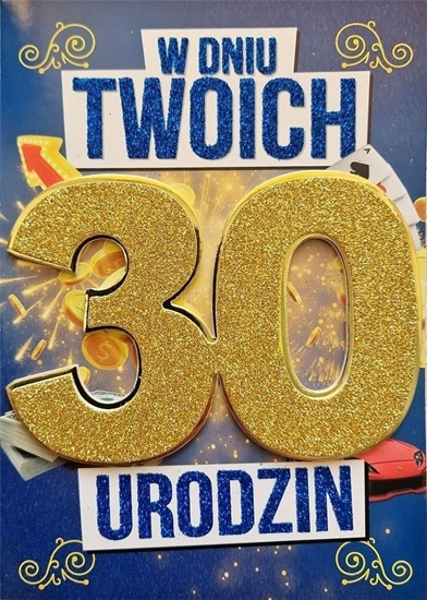 Picture of Yeku Karnet Urodziny 30 mskie