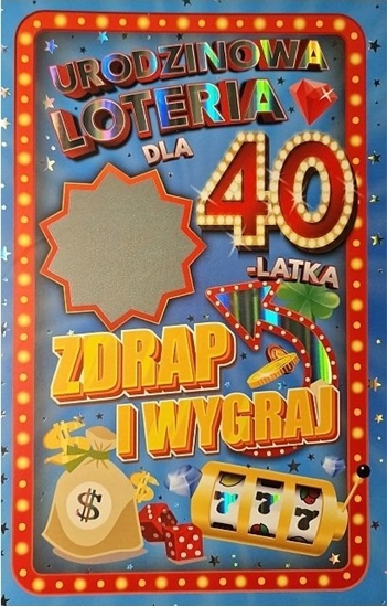 Picture of Yeku Karnet Urodziny 40 mskie