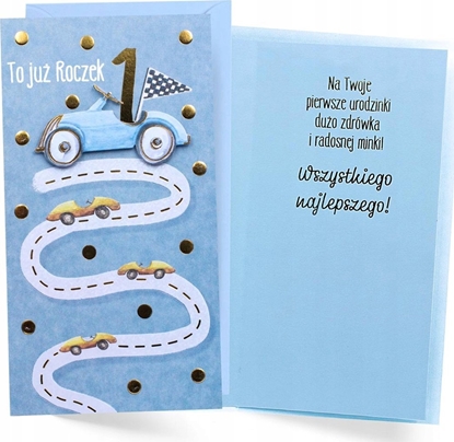 Picture of Yeku Karnet Urodziny Roczek autko