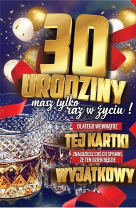 Picture of Yeku Karnet Urodzinowy 30 + naklejka