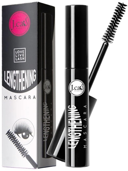 Изображение J.CAT BEAUTY_Love Live Lash Lengthening Mascara tusz do rzs wyduajcy 8g