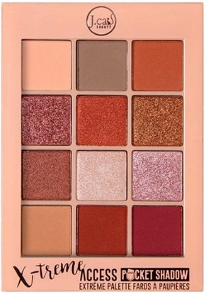 Изображение J.CAT BEAUTY_X-Treme Access Pocket Shadow paleta cieni do oczu 101 Red Carpet Premiere 10g