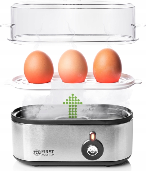 Picture of Jajowar First TZS First Austria Egg Boiler, Stainless Steel, 210W, Buzzer, 3 Eggs FA-5115-2