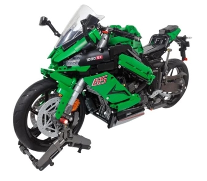 Attēls no Jie Star Kawasaki Ninja 1000SX Sports Motorcycle Building Blocks Set 2304pcs.