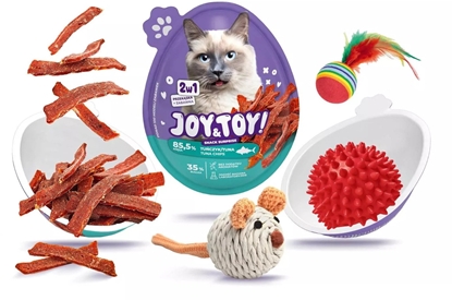 Attēls no JOY&TOY! SNACK SUPRISE DLA KOTA 2w1       ZABAWKA+SMAKOYK 20g TUCZYK   /18
