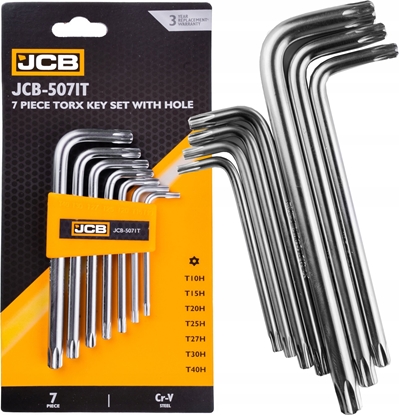 Attēls no Jonnesway JCB TORX  7szt.  T10-T40 Z OTWOREM