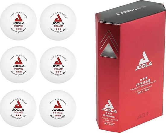 Изображение Joola Profesjonalne pieczki do tenisa stoowego Prime 6 szt. (3 gwiazdki) - Kolor Biay