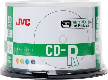 Picture of JVC JVC CD-R 700MB 52X INKJET WHITE PRINTABLE CAKE*50 701715JCK0021