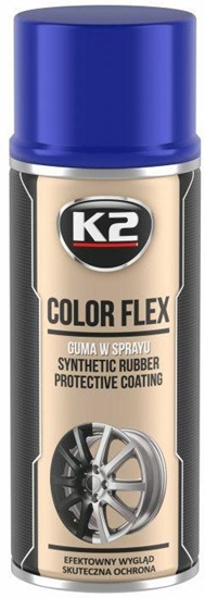 Изображение K2 GUMA W SPRAYU COLOR FLEX - NIEBIESKA 400ML