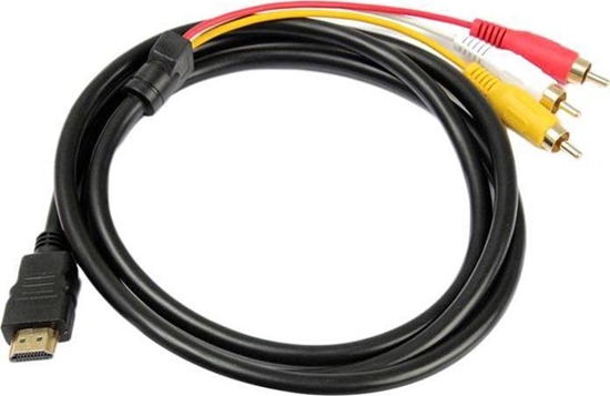 Picture of Kabel Aptel HDMI - D-Sub (VGA) + RCA (Cinch) x3 1.5m czarny (HD29A)