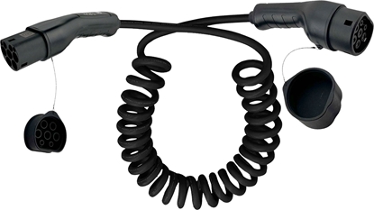 Picture of Kabel do adowania samochodów InLine 22kW Type 2, 3-fazy, 5m spiralny (16285S)