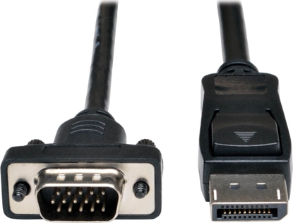 Picture of Kabel Eaton Eaton Tripp Lite Series DisplayPort 1.2 to VGA Active Adapter Cable (DP with Latches to HD15 M/M), 3 ft. (0.9 m) - Videokabel - DisplayPort (M) zu HD-15 (VGA) (M) - 91 cm - aktiv, eingerastet - Schwarz