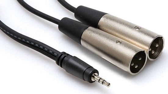 Изображение Kabel Hosa Jack 3.5mm - XLR x2 3m srebrny (CYX-403M)